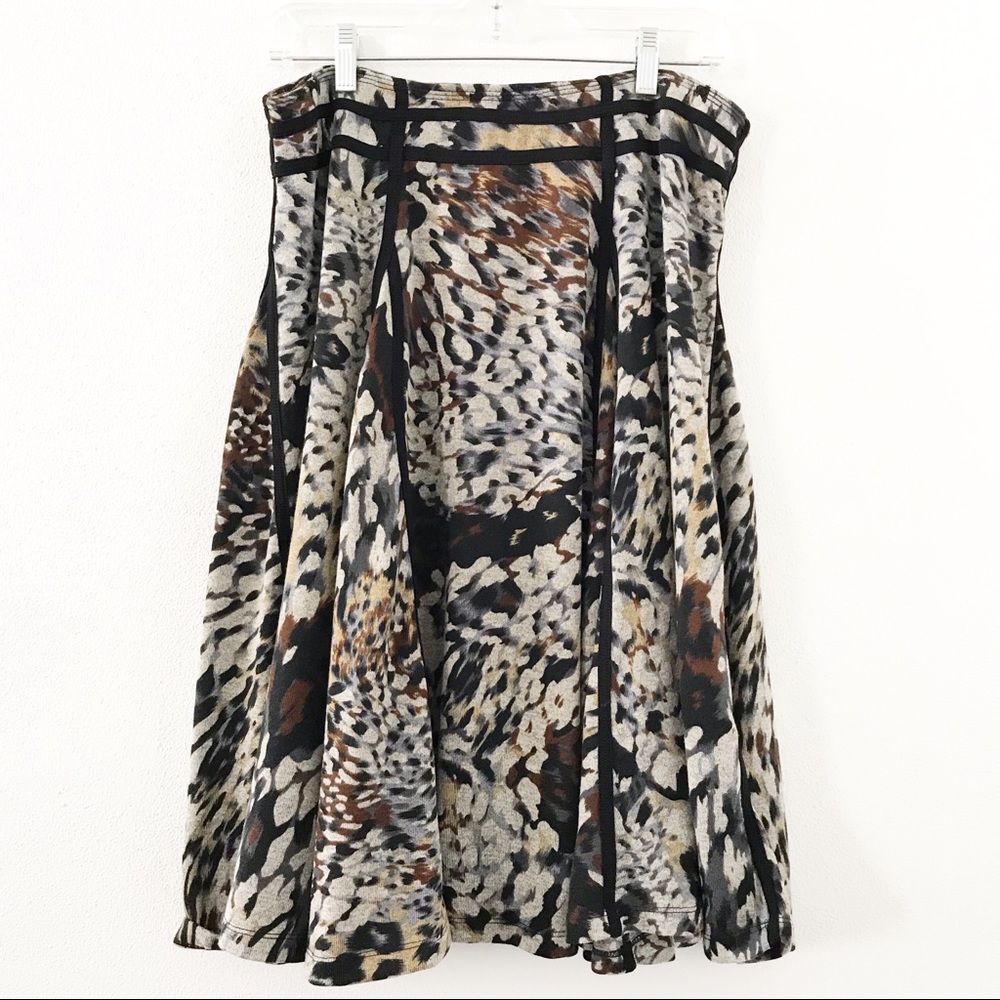 Lapis Abstract Print Skirt